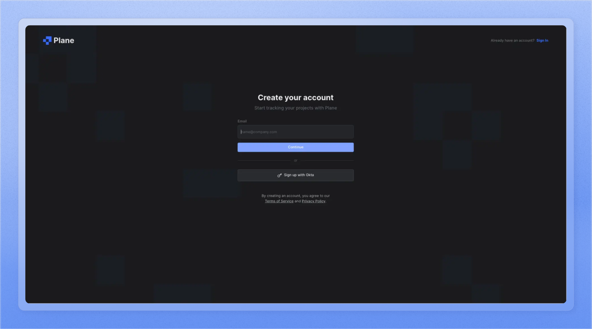 Log-in Screen